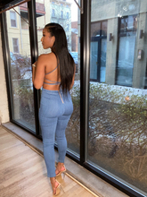 Load image into Gallery viewer, Give it All You Got Denim Jumpsuit