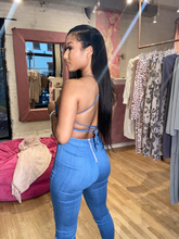 Load image into Gallery viewer, Give it All You Got Denim Jumpsuit