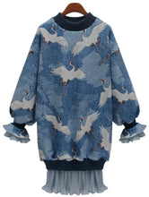 Load image into Gallery viewer, Swan Denim Dress (PREORDER)